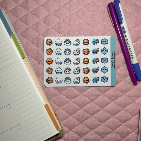 Weather Sampler Icon Planner Stickers