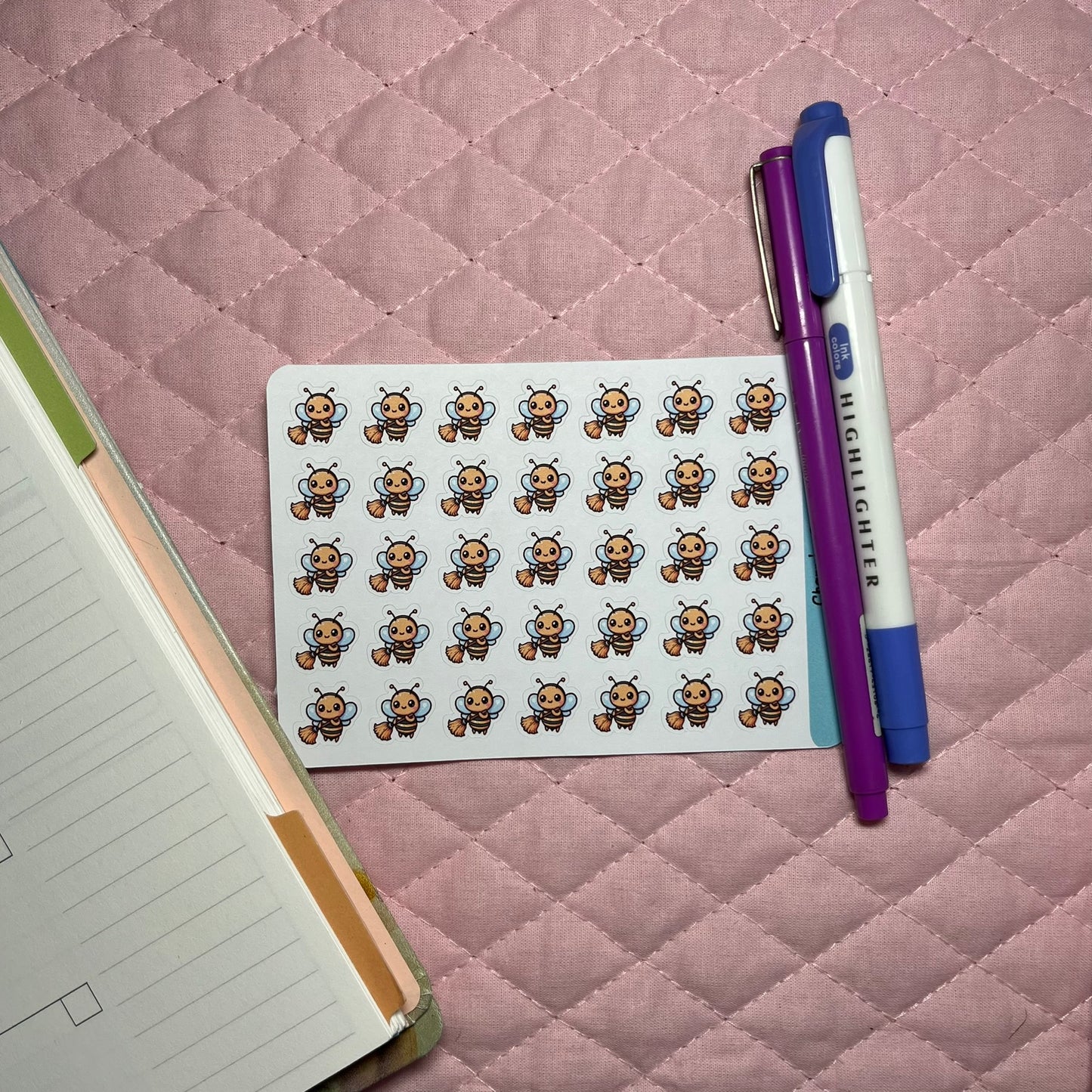 Bee Sweep Icon Planner Stickers