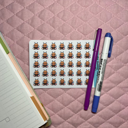 Bee Shopping Bags Icon Planner Stickers