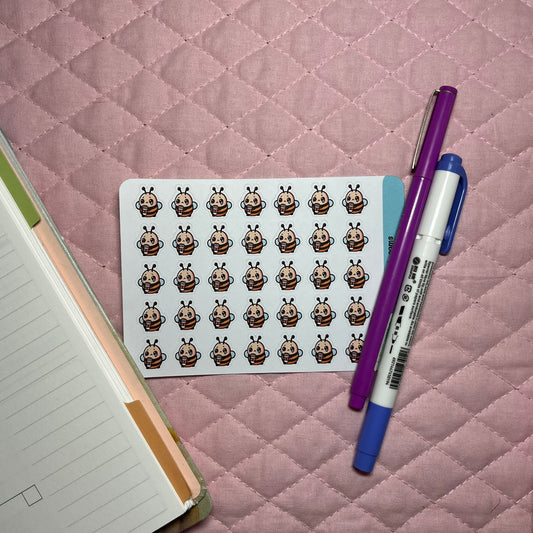 Bee Coffee Icon Planner Stickers