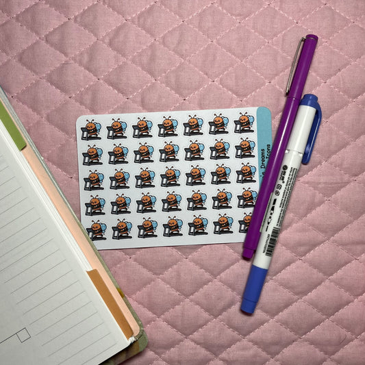 Bee Cardio Icon Planner Stickers
