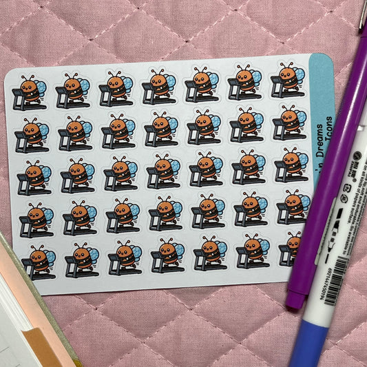 Bee Cardio Icon Planner Stickers