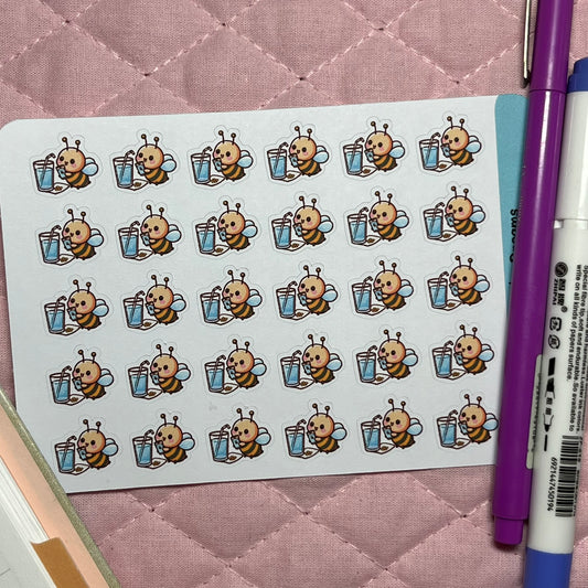 Bee Hydrate Icon Planner Stickers