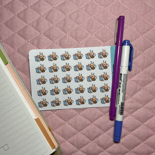 Bee Hydrate Icon Planner Stickers