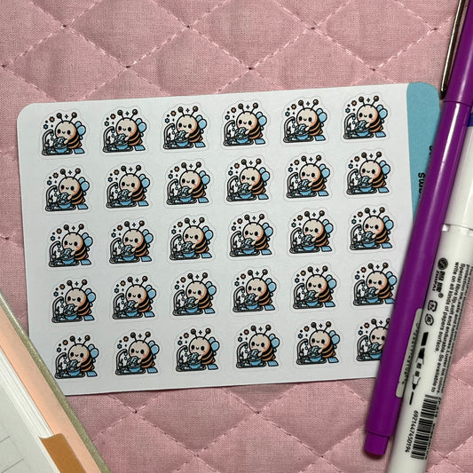 Bee Wash Dishes Planner Stickers