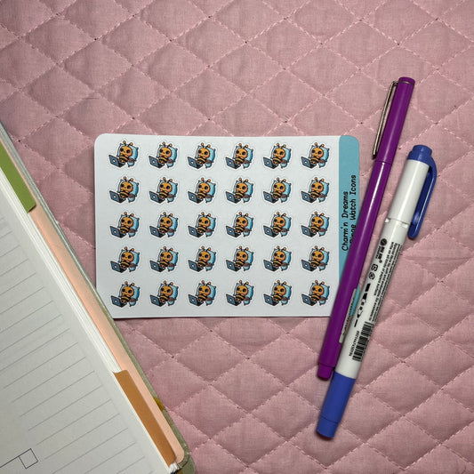 Bee Binge Watch Planner Stickers