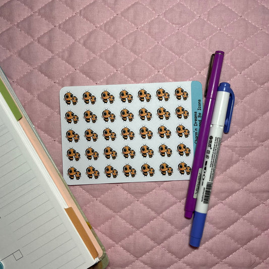Bee Mommy and Bee Icon Planner Stickers