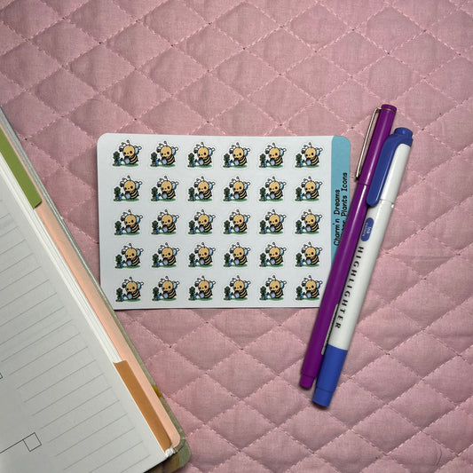 Bee Water Plants Icon Planner Stickers