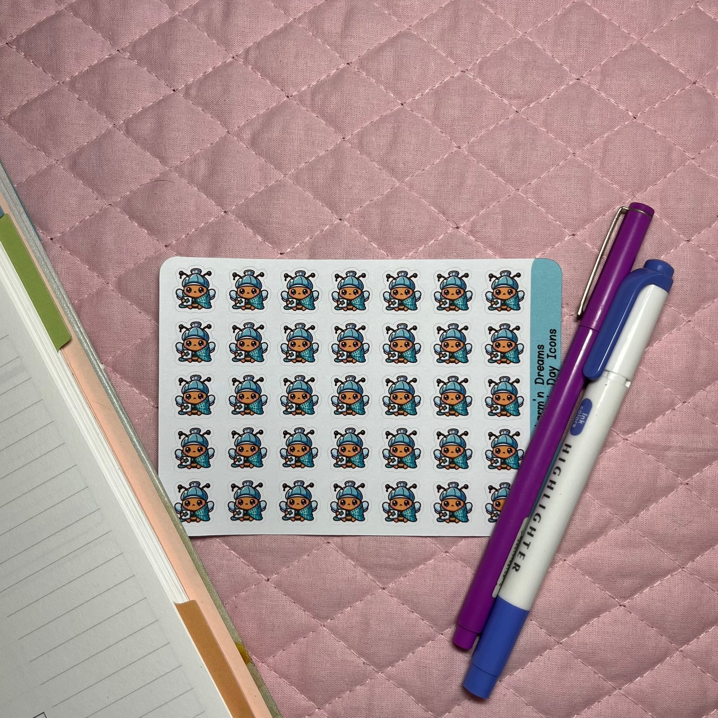Bee Sick Day Icon Planner Stickers