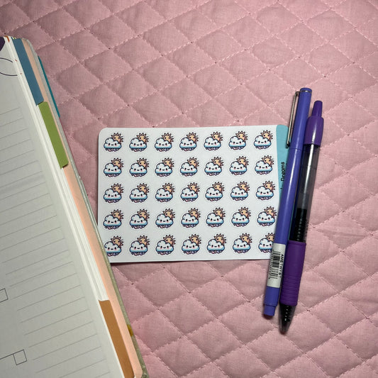 Weather Cloudy Icon Planner Stickers