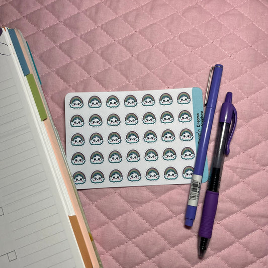 Weather Rainbow Icon Planner Stickers