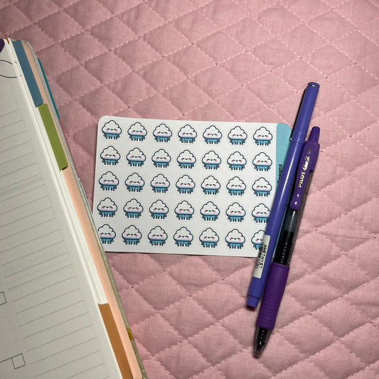 Weather Rainy Icon Planner Stickers