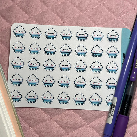 Weather Rainy Icon Planner Stickers