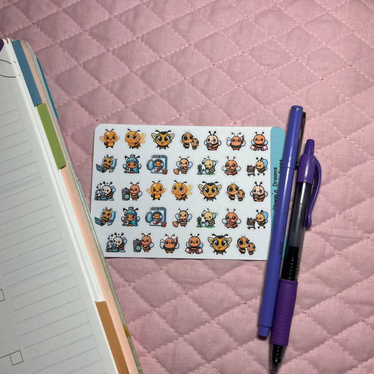 Bee Sampler Icon Planner Stickers