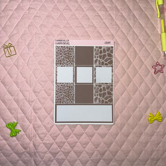 Giraffe Planner Sticker Kit