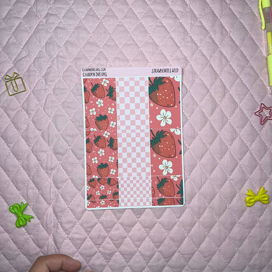 Strawberries Wild Planner Sticker Kit