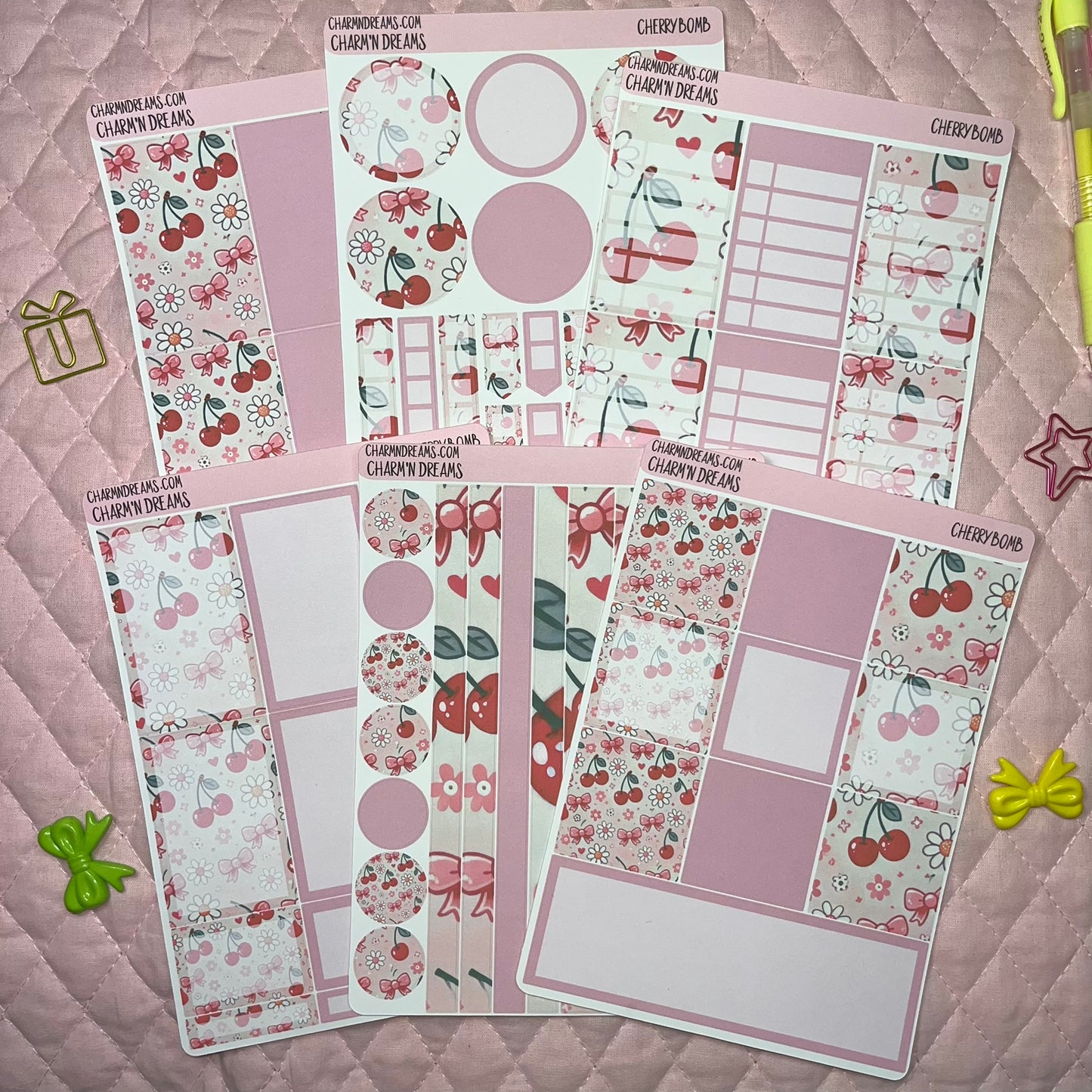 Cherry Bomb Planner Sticker Kit