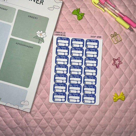 Affirm- Pay in 4 Tracker Planner Stickers