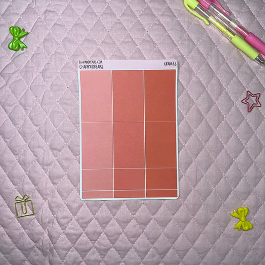 Orange Planner Sticker Kit