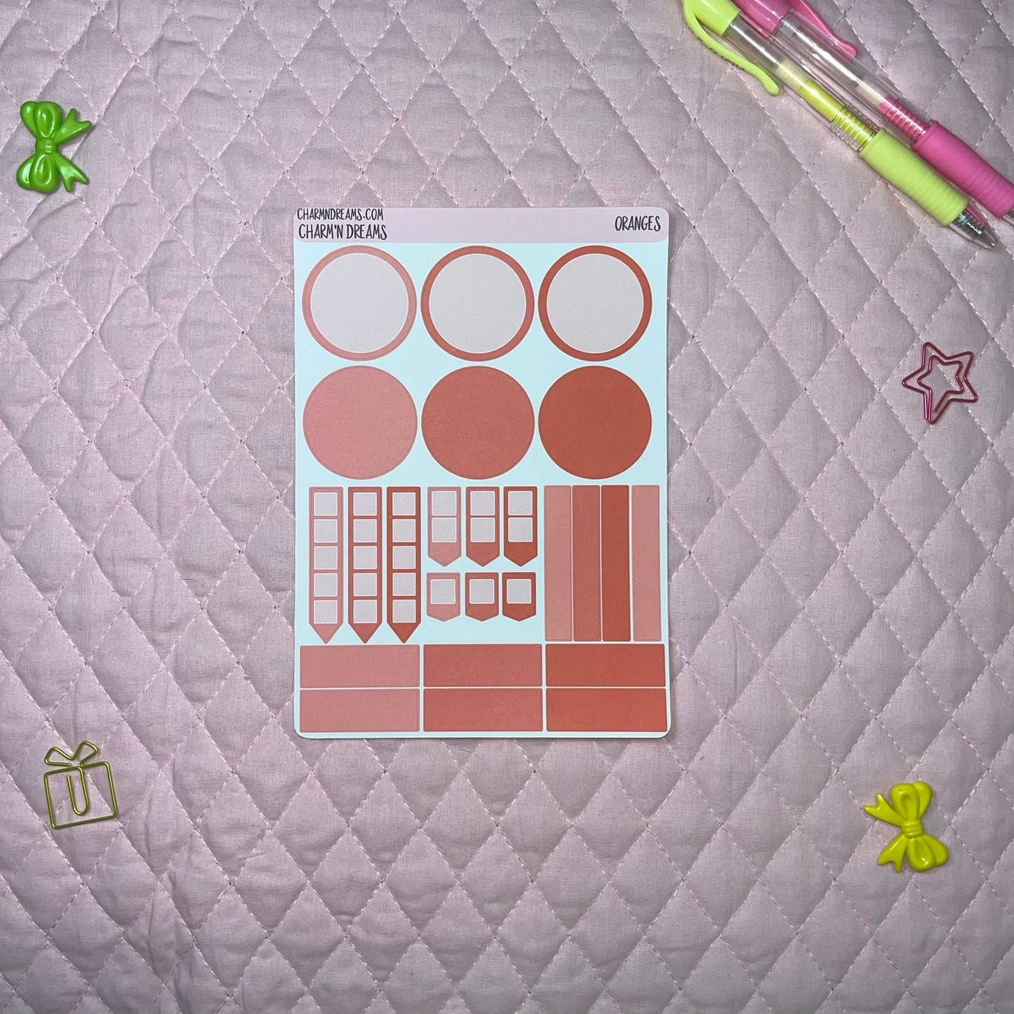 Orange Planner Sticker Kit