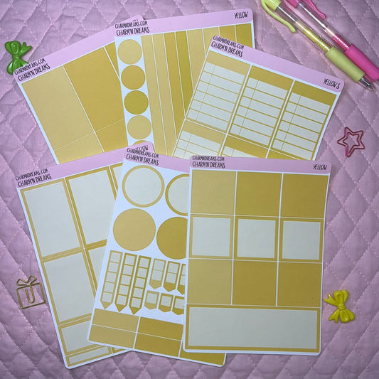 Yellow Planner Sticker Kit