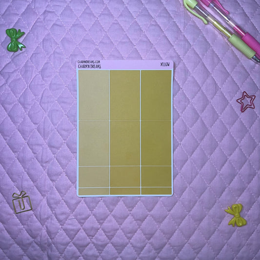 Yellow Planner Sticker Kit