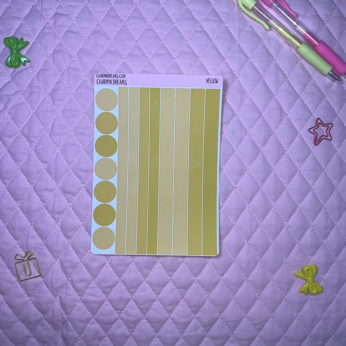 Yellow Planner Sticker Kit