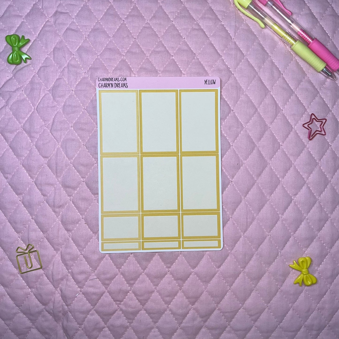 Yellow Planner Sticker Kit