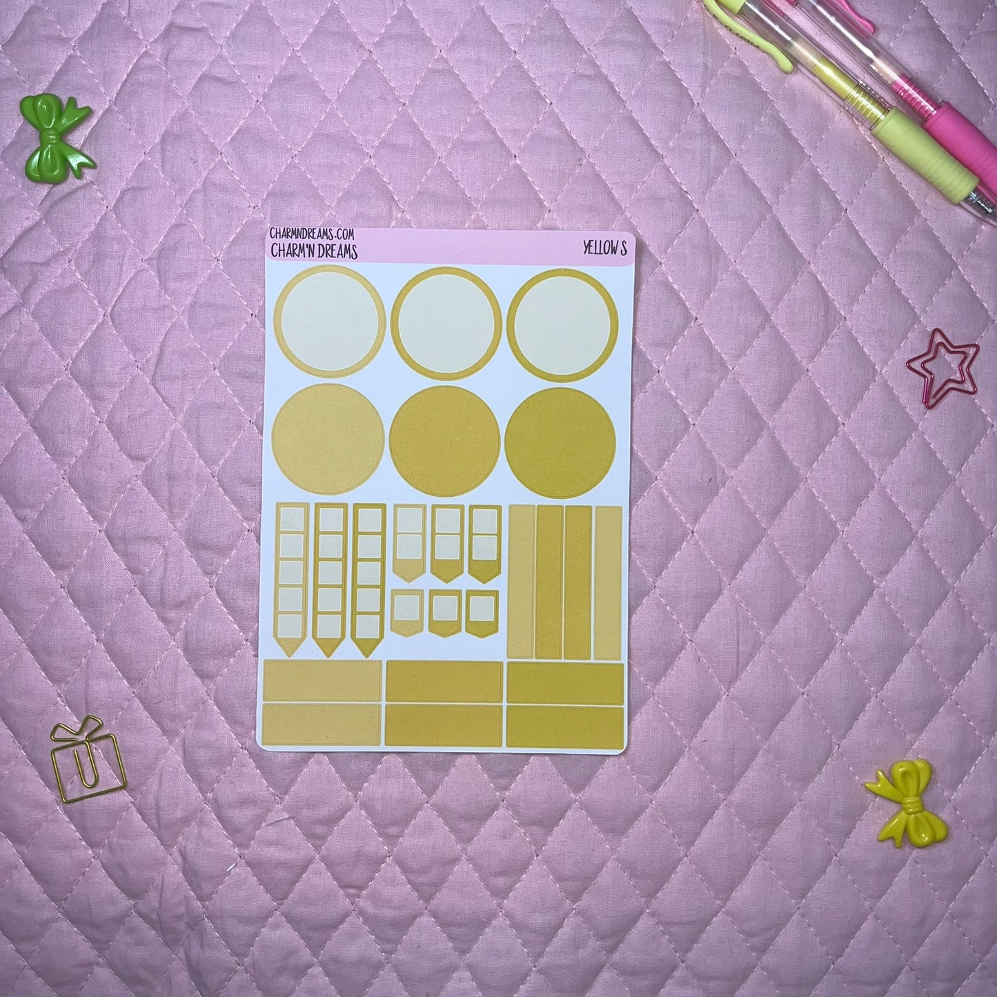Yellow Planner Sticker Kit