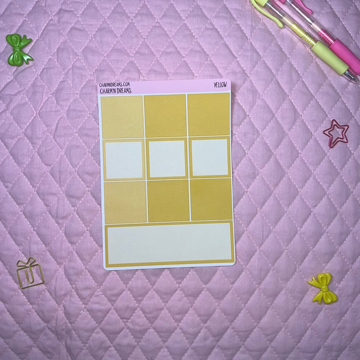 Yellow Planner Sticker Kit