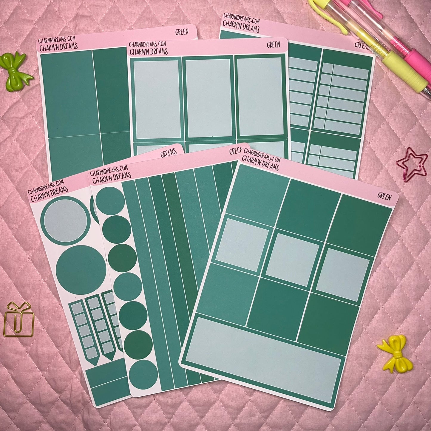 Green Planner Sticker Kit