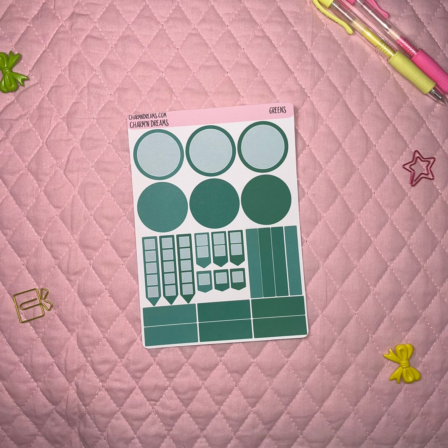 Green Planner Sticker Kit