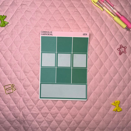 Green Planner Sticker Kit