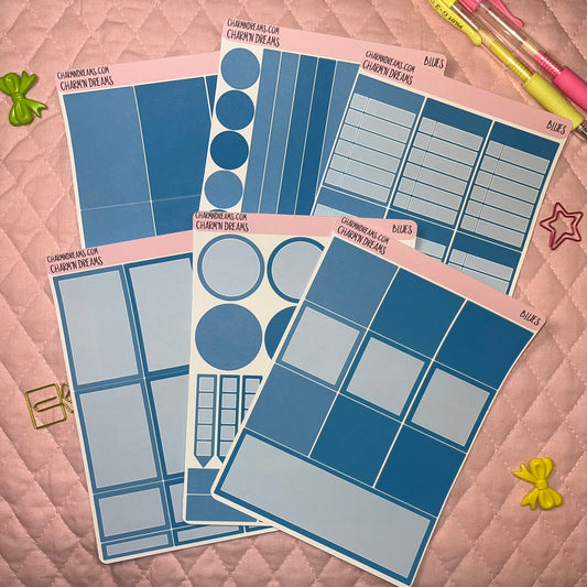 Blue Planner Sticker Kit