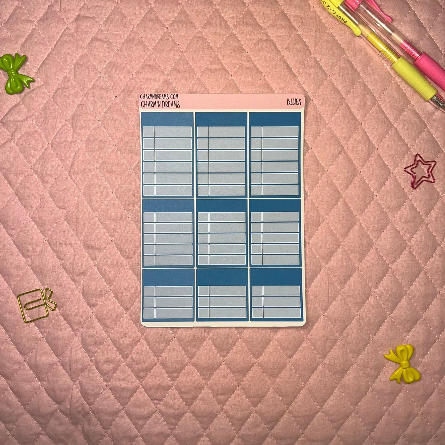 Blue Planner Sticker Kit