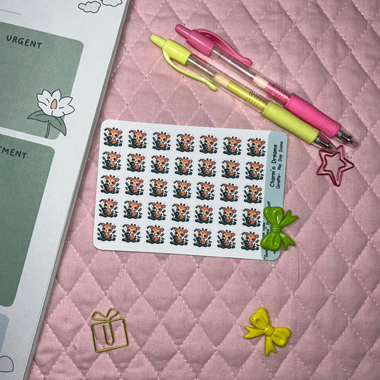 Giraffe Pay Day Finance Icon Planner Stickers