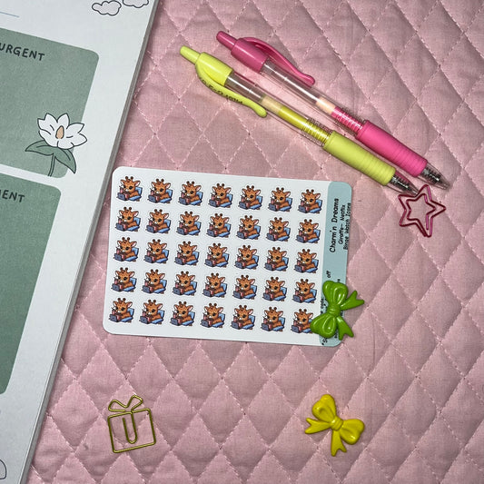 Giraffe Binge Watch Icon Planner Stickers