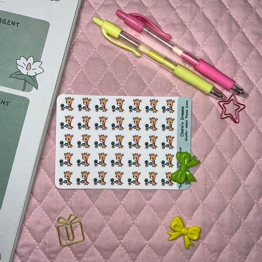 Giraffe Water Plants Icon Planner Stickers