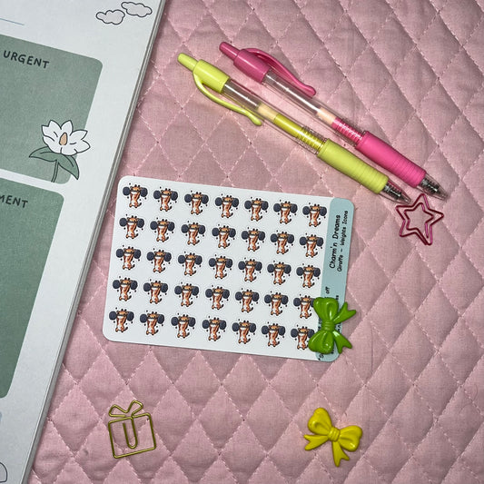 Giraffe Weights Icon Planner Stickers