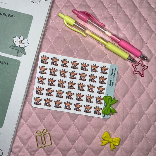 Giraffe Coffee Icon Planner Stickers