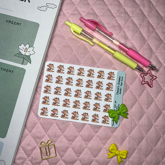Giraffe yoga Icon Planner Stickers