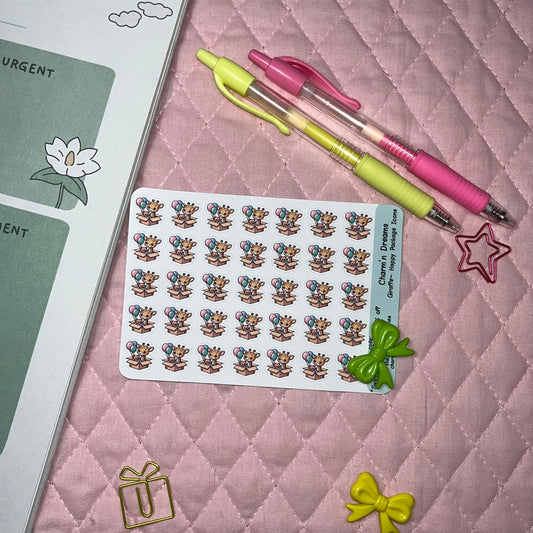 Giraffe Happy Package Icon Planner Stickers