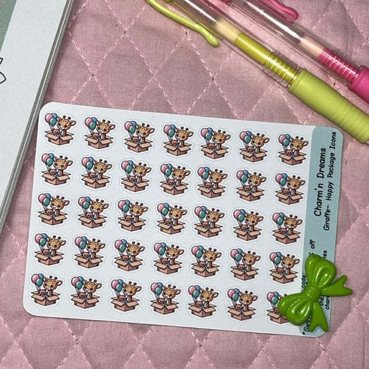 Giraffe Happy Package Icon Planner Stickers