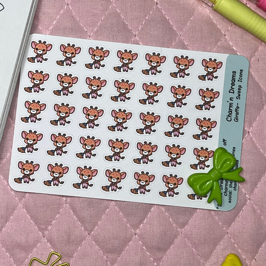 Giraffe Sweep Icon Planner Stickers