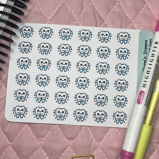 Medical Tooth Icon Planner Stickers