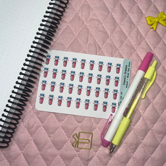 Medical Blood Test Icon Planner Stickers