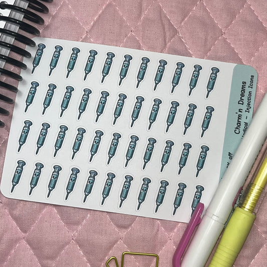 Medical Injection Icon Planner Stickers