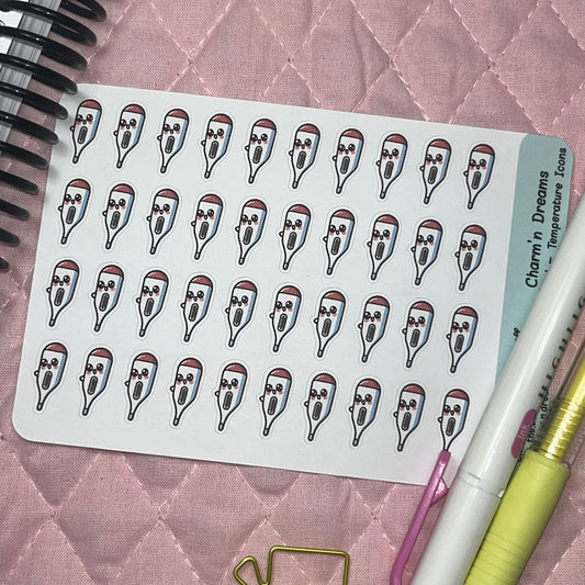 Medical Temperature/ Thermometer Icon Planner Stickers
