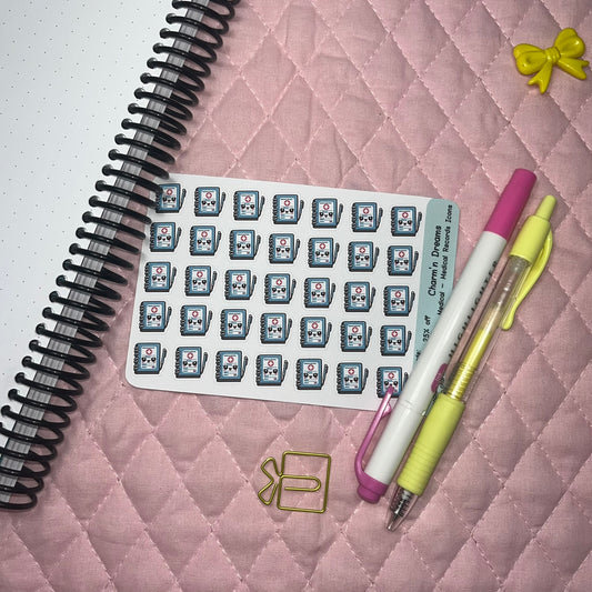 Medical Records Icon Planner Stickers