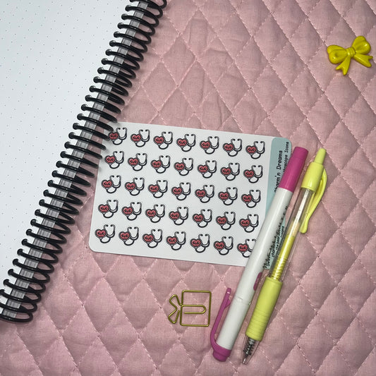 Medical Stethoscope Icon Planner Stickers